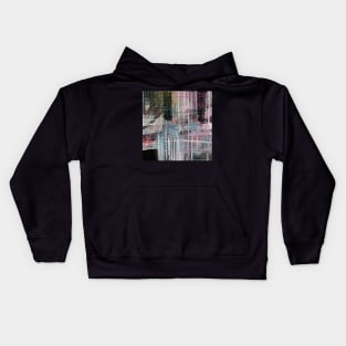 Pink and Black Grid Kids Hoodie